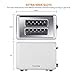 Fortune Candy White Toaster 2 Slice, Compact Retro Stainless Steel 2 Slice Toaster with 6 Toast Shade Settings, Bagel/Defrost/Reheat/Cancel Function, Extra Wide Slots, Removable Crumb Tray