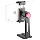 Neewer Metal Cellphone Holder Clip Desktop Tripod Mount Adapter for iPhone X 8 8plus 7 7plus，Samsung S9 S8，Huawei P9 Smartphone within 2.2-3.5 inches Width，Mount Tripod Ball Head Light Stand Slider