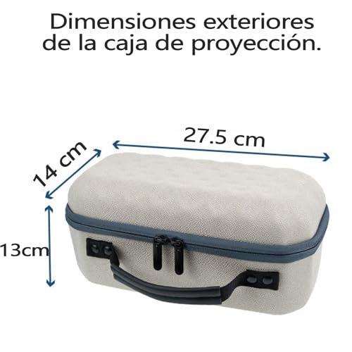 VXMBNB Adecuado para Bolsa de Viaje rígida para proyector Samsung Freestyle, Funda Protectora para proyector, Carcasa Anticolisión Engrosada, Carcasa Interior de Terciopelo Fino