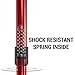 Crown Sporting Goods Shock-Resistant Adjustable Trekking Pole and Hiking Staff (Set of 2), Red, 43-Inch