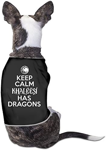 YRROWN Keep Calm Khaleesi Has Dragons Design Dog Coats