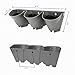 Homes Garden Self-Watering Vertical Garden Planter Indoor Outdoor Living Wall with Drip Irrigation Kit Gray 12 Pack (36 Pockets) #G-G707A06-USthumb 4