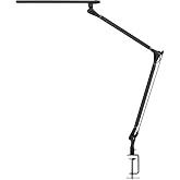 UPLIFTDESK E7 LED Desk Lamp with Clamp - Adjustable 3 Color Modes, Dimmable Black Architect Light for Standing Desk, Home Office, Dual Monitor Computer Work