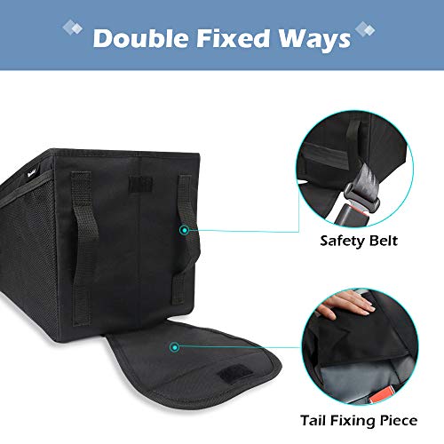 Meinkind Car Organizer Car Trunk Organizer Front & Back Seat Storage Box with 6 Large Pockets, Collapsible Large Car Seat Organizer for Toys & Books