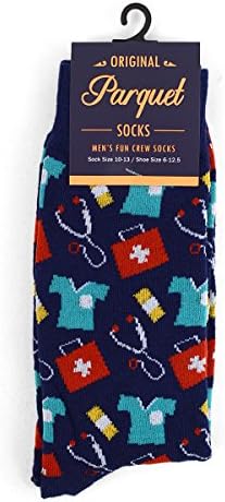Men's Fun Crew Socks, Sock Size 10-13 / Shoe Size 6-12.5, Great Holiday/Birthday Gift