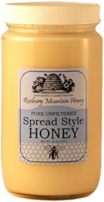 Pure &amp; Unfiltered Spread Style Honey, Roxbury Mountain Honey, 16 oz in Glass