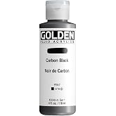 GOLDEN Fluid Acrylic, 4 ounce bottle, Carbon Black (2040-4)