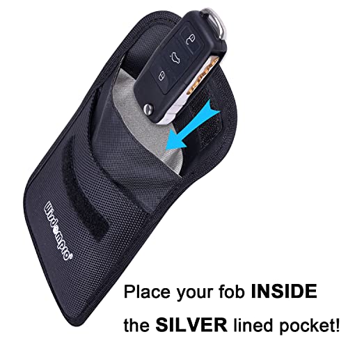 Wisdompro Faraday Bag for Key FOB (2 Pack), WP5696 RFID Key FOB Protector  RF Car Signal Blocking Faraday Cage
