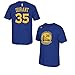 adidas NBA Golden State Warriors Kevin Durant Blue Premium Name & Number T (Large)