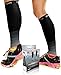 Physix Gear Calf Compression Sleeves for Women and Men - Calf Compression Sleeve for Running, Provides Calf Support and Shin Splints comfort, Compression Sleeves Calf for Enhanced, Black/Grey, S/M