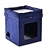 Amazon Basics Collapsible Cube Cat Bed, 15 x 15 x 17 Inches, Blue