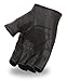 First Mfg Co Roadster Fingerless Leather Gloves - Lightweight Cowhide Leather, Unlined, Perforated Panels, Adjustable Strap