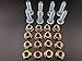 Extended Atv Wheel Studs for Yamaha pack of 8 With 16 Hex Lug Nuts YFZ 450R SE 50, Raptor, Banshee, Rhino, Warrior, Grizzley, Kodiak, Big Bear