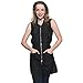 Mane Caper Rhinestone Salon Apron, Professional Quality Thigh Length with Collar Nylon Material Light Weight Extra Durability Protection. Specialized for HairCutting (black)