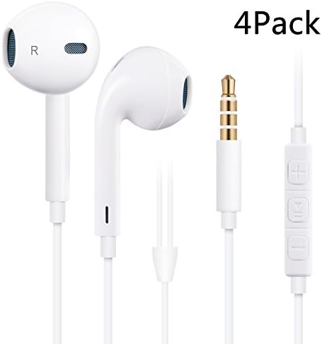 Headphones,4Pack iYinyo Premium Quality Earbuds Earphones with Mic&amp;Remote Control, Fully Compatible with