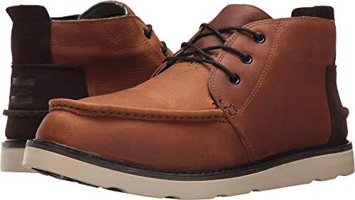 waterproof brown pull up leather men's chukka boots