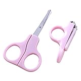 Safety Baby Nail Clippers Set with Scissors 2 piece suit，The Best Grooming Kit Baby Shower Gift for Girls and Boys，Newborn or Infant (pink)