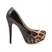 Agodor Women's Extremely High Heels Platform Leopard Pumps Slip On Evening Party...