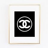 Logo Poster, Print Wall Art Prada Marfa distance like Gossip Girl Fashion Color Black and White poster 0540