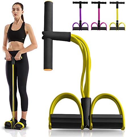 Slimerence Upgrade Pedal Resistance Band, 4-Tube Elastic Pull Rope