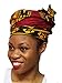 Dupsie's Women's Cotton Burgundy Red African Print Head Wrap