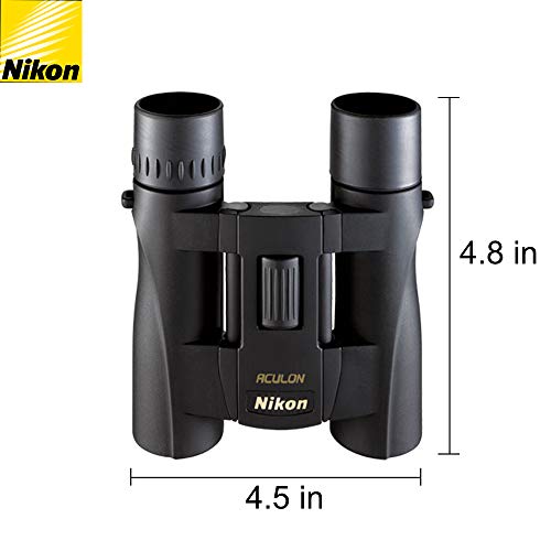 Nikon Aculon A30 10x25 Binoculars Compact Binocular Black Bundle with