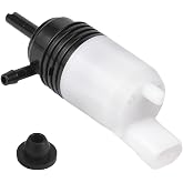 Windshield Washer Pump with Grommet, 22766715 Washer Fluid Pump Replacement | Compatible with GMC Envoy Acadia, Chevy Traverse Trailblazer Camaro, Buick Enclave Rainier, Saturn Outlook - 1 Pack