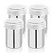 LOHOME Stainless Steel Fancy Coffee Dredger Cocoa Powder Shaker with Fine-mesh Lid & Translucent Plastic Cover for Baking & Cooking At Home/Restaurant (4-Pieces)