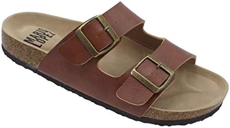 Alexis Bendel Men Double Buckle Straps Sandals Flip Flop Platform Footbed Sandals