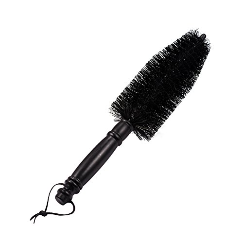 Jscarlife Car Wheel Brush Tire Rim Brush Truck Wash Cleaning Tool 1 Pack Black