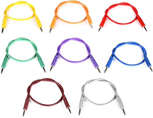 HOSA CMM-830 3.5 mm TS to 3.5 mm TS Unbalanced Patch Cables, 1 Foot