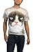 Grumpy Cat Face T-shirt -100% Pre-shrunk Hand Dyed Cotton Adult Tee