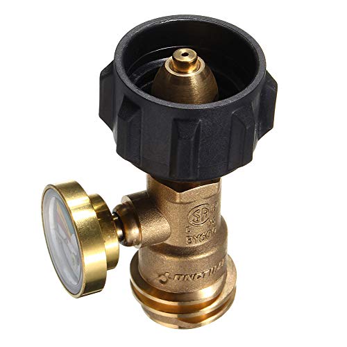 Measurement & Analysis Instruments,dezirZJjx Propane Tank Gauge,Propane Gas Level Indicator Gauge BBQ Grill Tank Pressure Meter Brass Adapter