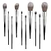 Stellaire Chern Makeup Brush Set, 10 Pcs Premium Synthetic Cosmetic Brushes, Foundation Blending Blush Powder Eye Shadow Make Up Brushes Kit - White & Black