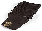 TOP HEADWEAR Blank Adjustable Visors - 12-Pack