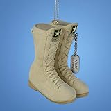 Kurt Adler 3 " U.S. Army Flocked Combat Boots