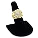 L & L Nation Men HQ 14K Gold Tone Round Side CZ Hip Hop Ring Sizes 7-12
