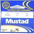 Mustad Classic Snap Hooks Fly Line Pin with Slice in Shank (pack of 12)