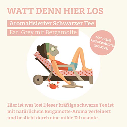 Trink Meer Tee WATT DENN HIER LOS - Bio aromatisierter schwarzer Tee | Earl Grey | Bergamotte Geschmack | Schwarztee… – Bild 4