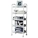 SINGAYE 5-Tier Wire Mesh Utility Storage Cart Metal Rolling Rack Metal Basket Shelving Kitchen Bathroom Organization Trolley