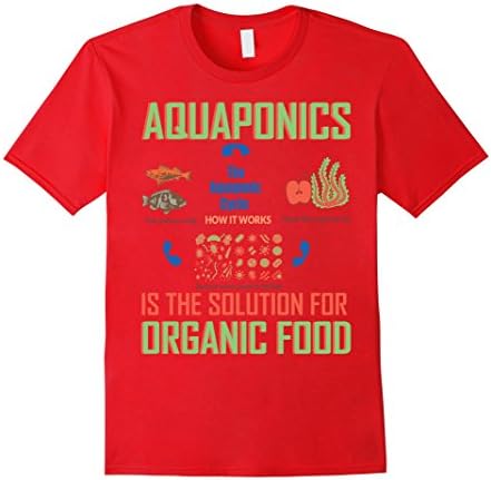 Aquaponics Is The Solution For Organic Food - T Shirt - Male XL - Red