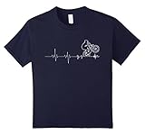 Kids Bike Heartbeat T-Shirt - Mountain Bike Shirt 12 Navy