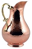 *NEW* CopperBull Heavy Gauge 100% Pure Solid Hammered Copper Moscow Mule Water Pitcher,70 fl. Oz.