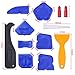 BUYGOO 16Pcs Caulking Tool Kit Silicone Sealant Finishing Tool (Blue) + Caulk Finishing Tools Metal ball Tile Floor Joint Repair Kit for Bathroom Kitchen