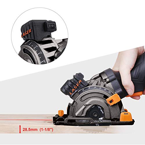 TACKLIFE CSK77AC 31/2" Compact Circular Saw with Laser Guide [Best