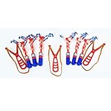 Rocket Copters Slingshot Led Mini Light Up Helicopters - As Seen on TV, Red/White/Blue