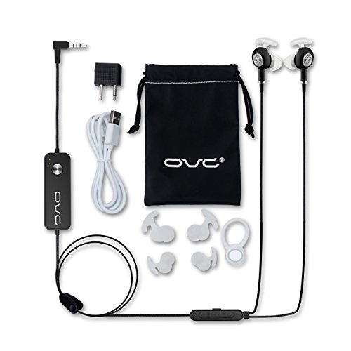 OVC-H15-Active-Noise-Cancelling-HeadphonesWired-Earbuds-In-Ear-ANC-Earphones-with-Mic-Remote60-Hours-Playtime30dB-Average-Reduction-Dual-Driver-Optional-Bass-for-iPhoneSamsung35mm-JackBlack