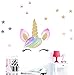 Easu Unicorn Wall Decal Stars Wall Decal Girls Wall Decals Girls Kids Bedroom Wall Stickers
