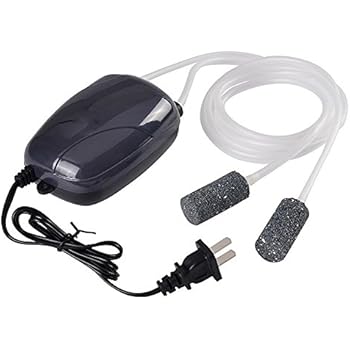 REDGO Slient 2 Air Bubble Disk Stone Aerator Aquarium Fish Tank Pond Pump Hydroponic Oxygen with 2M Silicone Tube