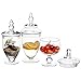 Clear Glass Apothecary Jars - Set of 3 - Wedding Candy Buffet Containers